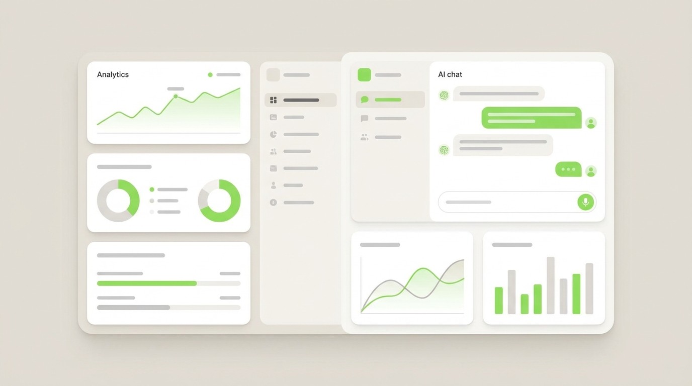 Interface IA et tableau de bord analytics Neexya