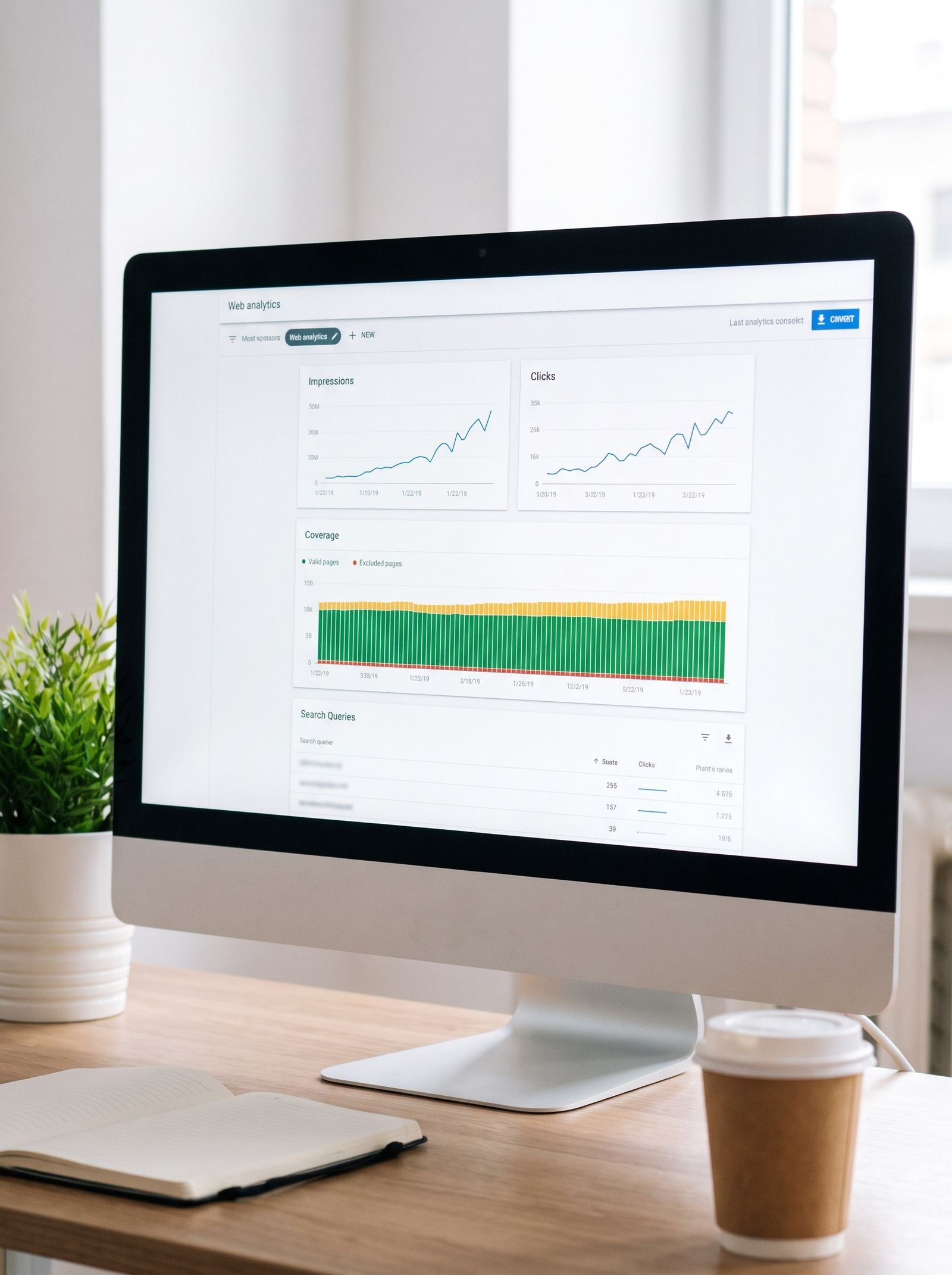 Console de monitoring de la Search Console Google et suivi d'indexation